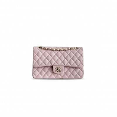 CHANEL FLAP BAG PINK CHANEL CAVIAR QUILTED MEDIUM DOUBLE A01112 (25.5*15.5*6.5cm)